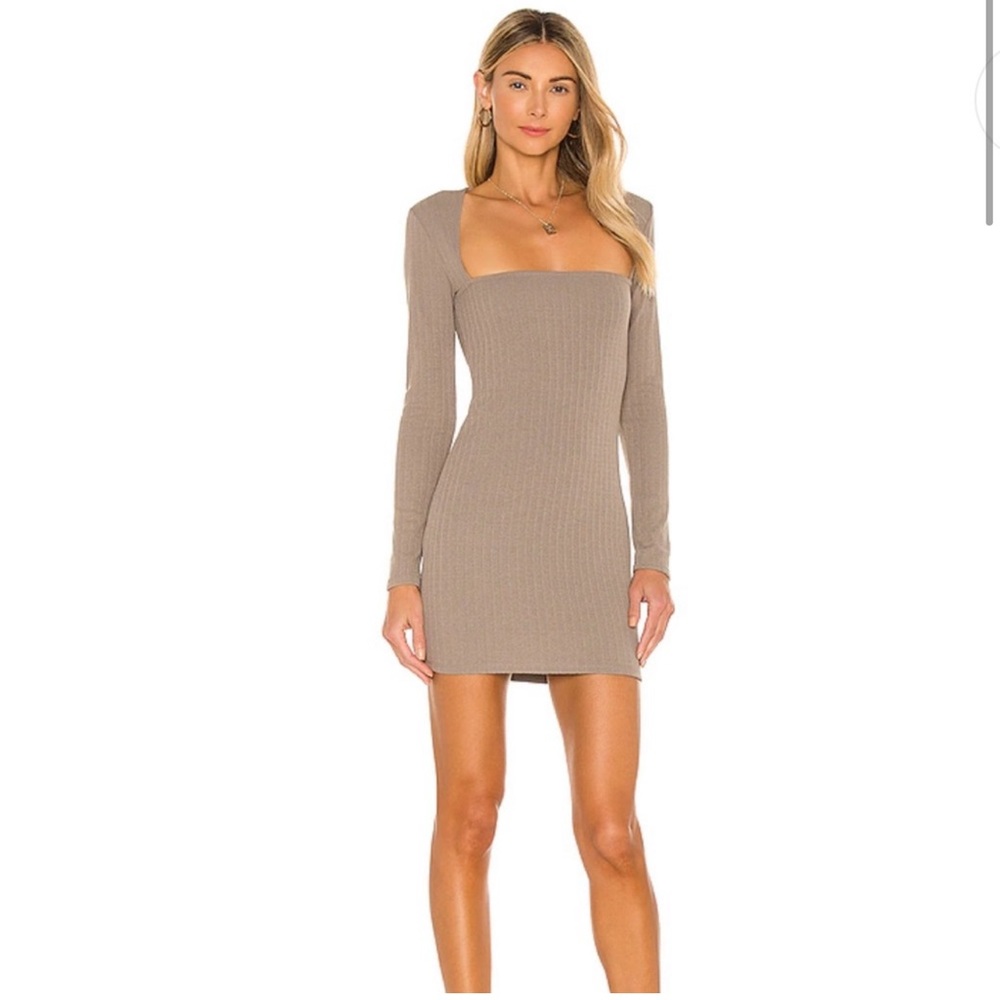 ♥️ Saddie Mini Dress in Taupe | Size S